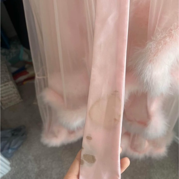 Pink Sheer Widow Robe - Picture 4 of 4